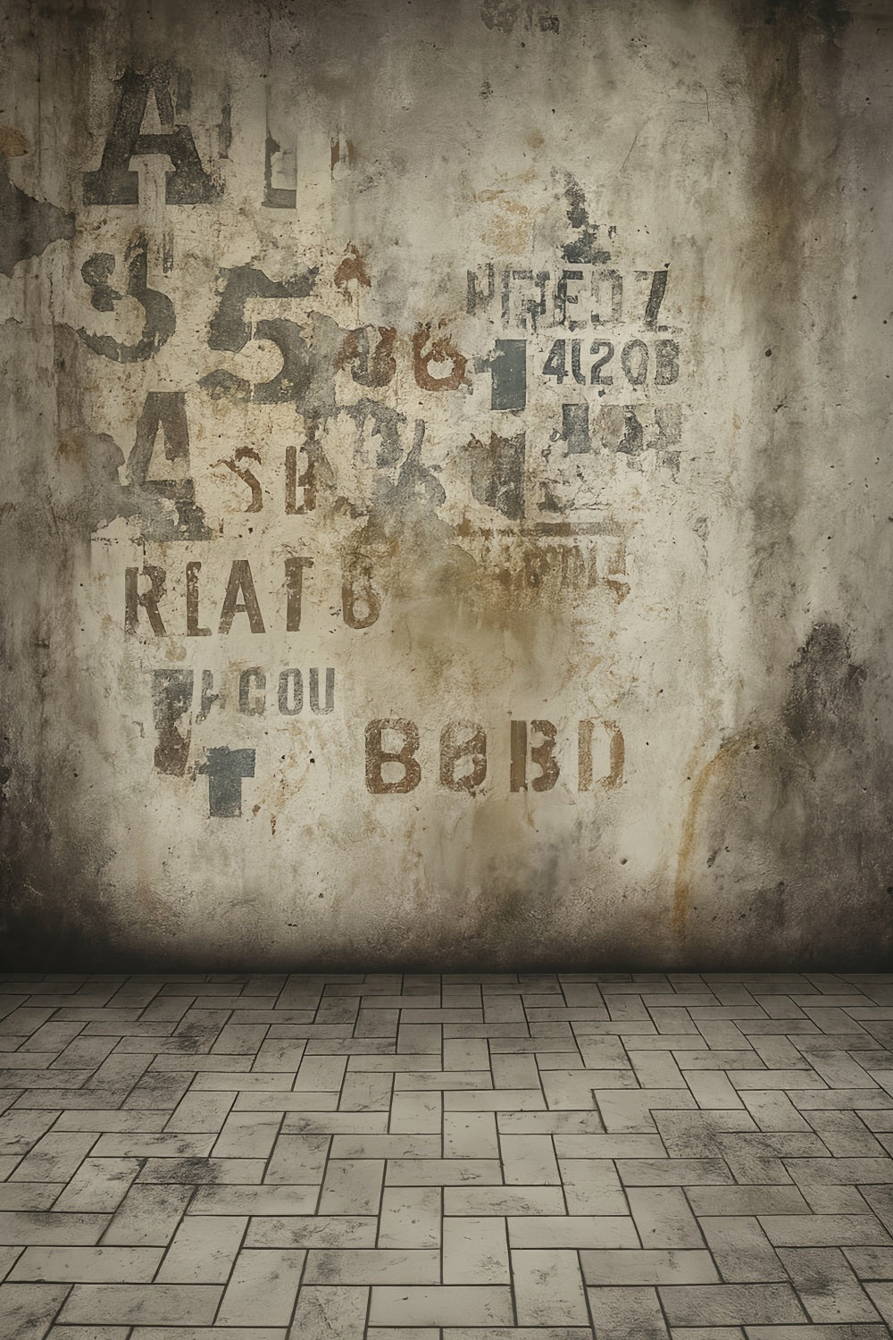 Portrait Studio Backdrop Vintage Graffiti Concrete Texture Portrait Backdrop LXX59-427