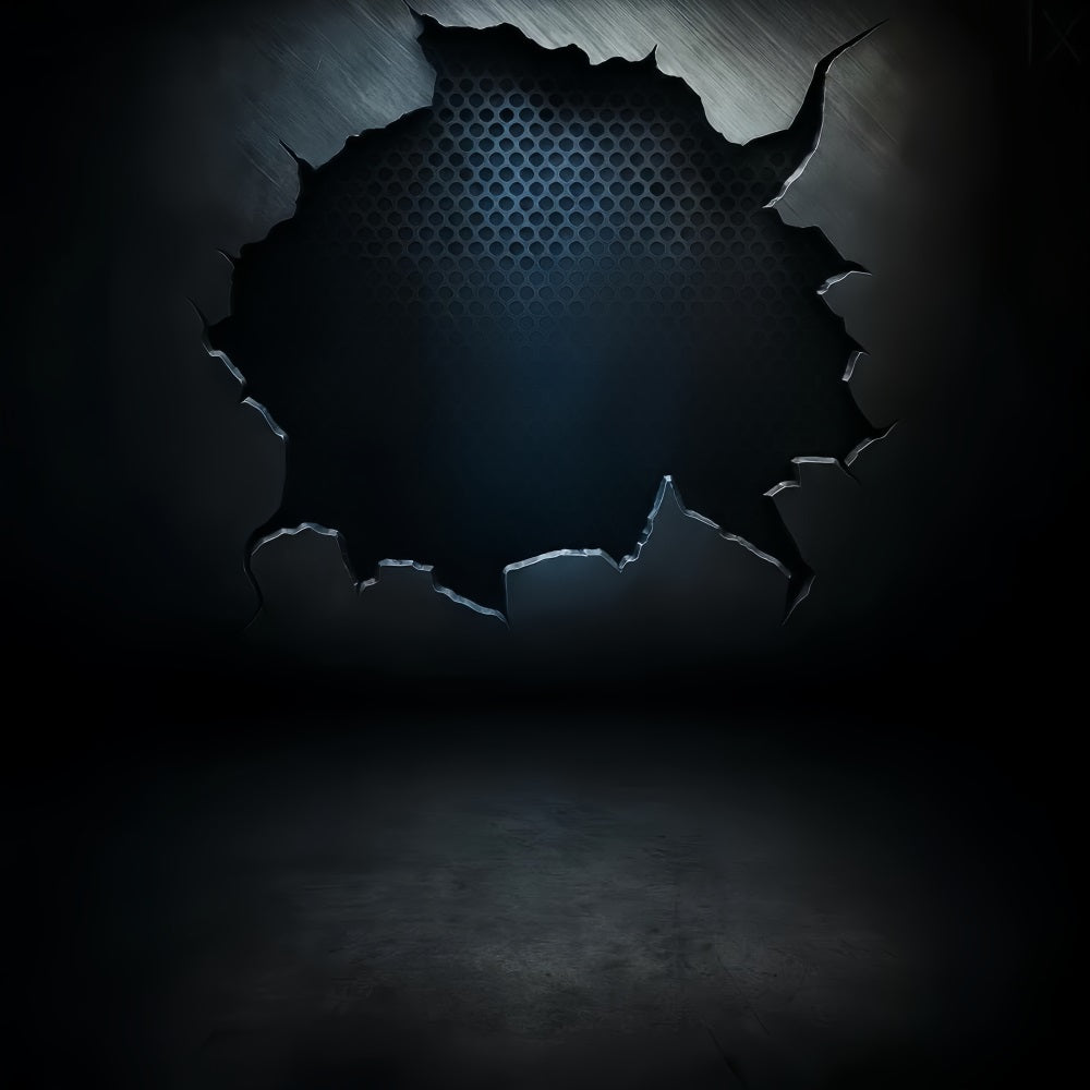 Concrete Photo Backdrop Industrial Metal Grid Texture Portrait Backdrop LXX59-432