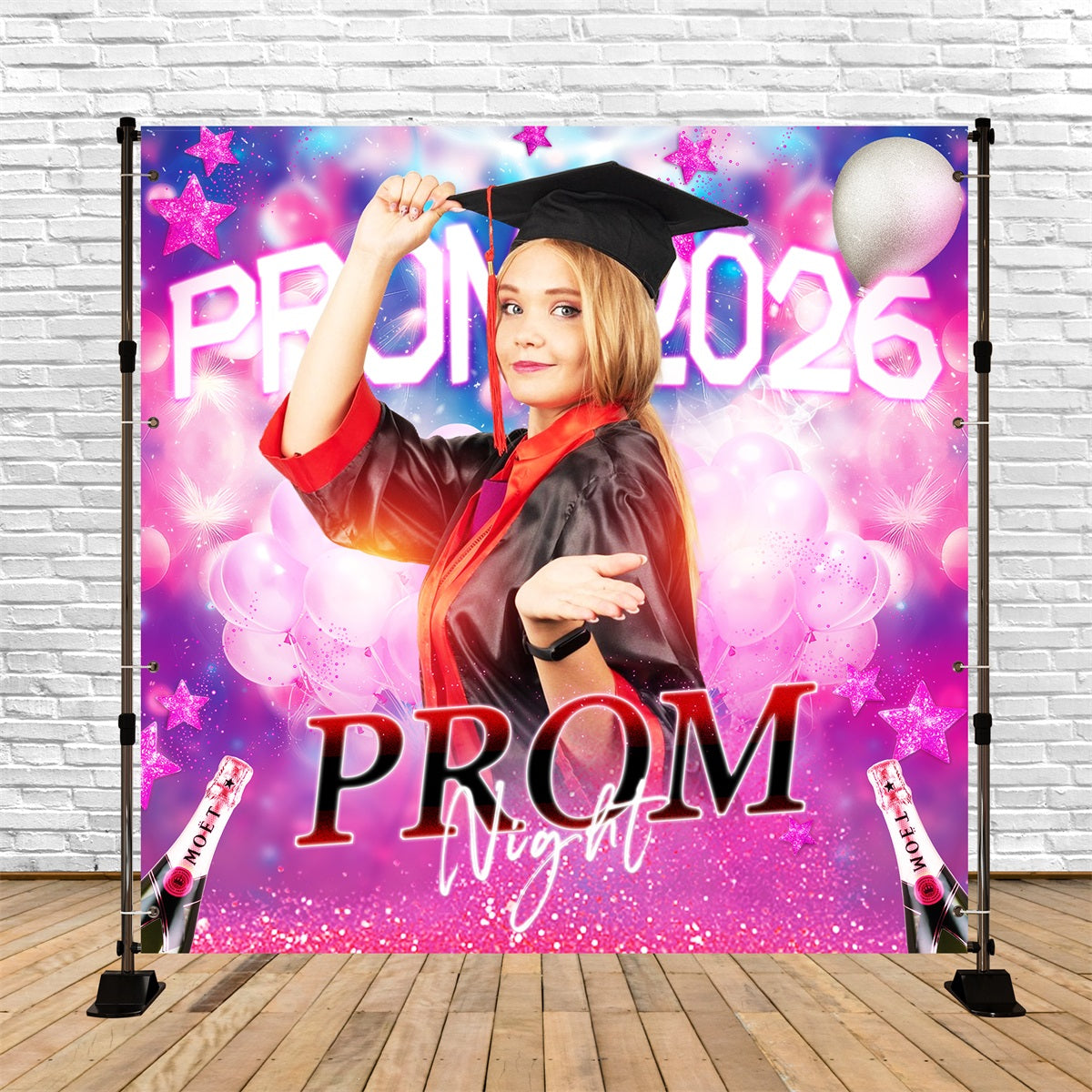 Prom 2026 Backdrop Fantasy Lights Customized Party Graduation Backdrop LXX6-199