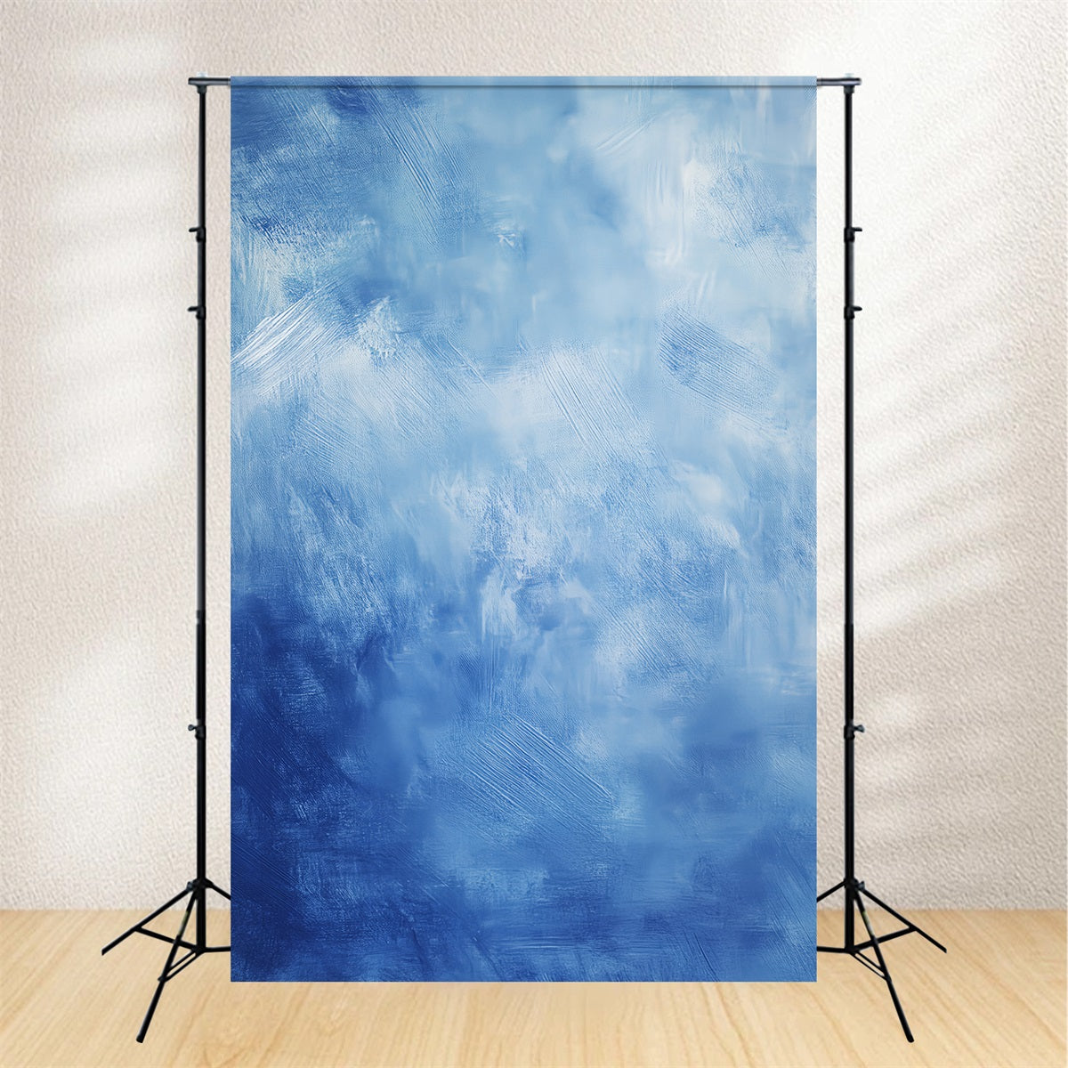 Senior Portrait Backdrop Cerulean Cloud Brush Texture Portrait Studio Backdrop LXX61-19
