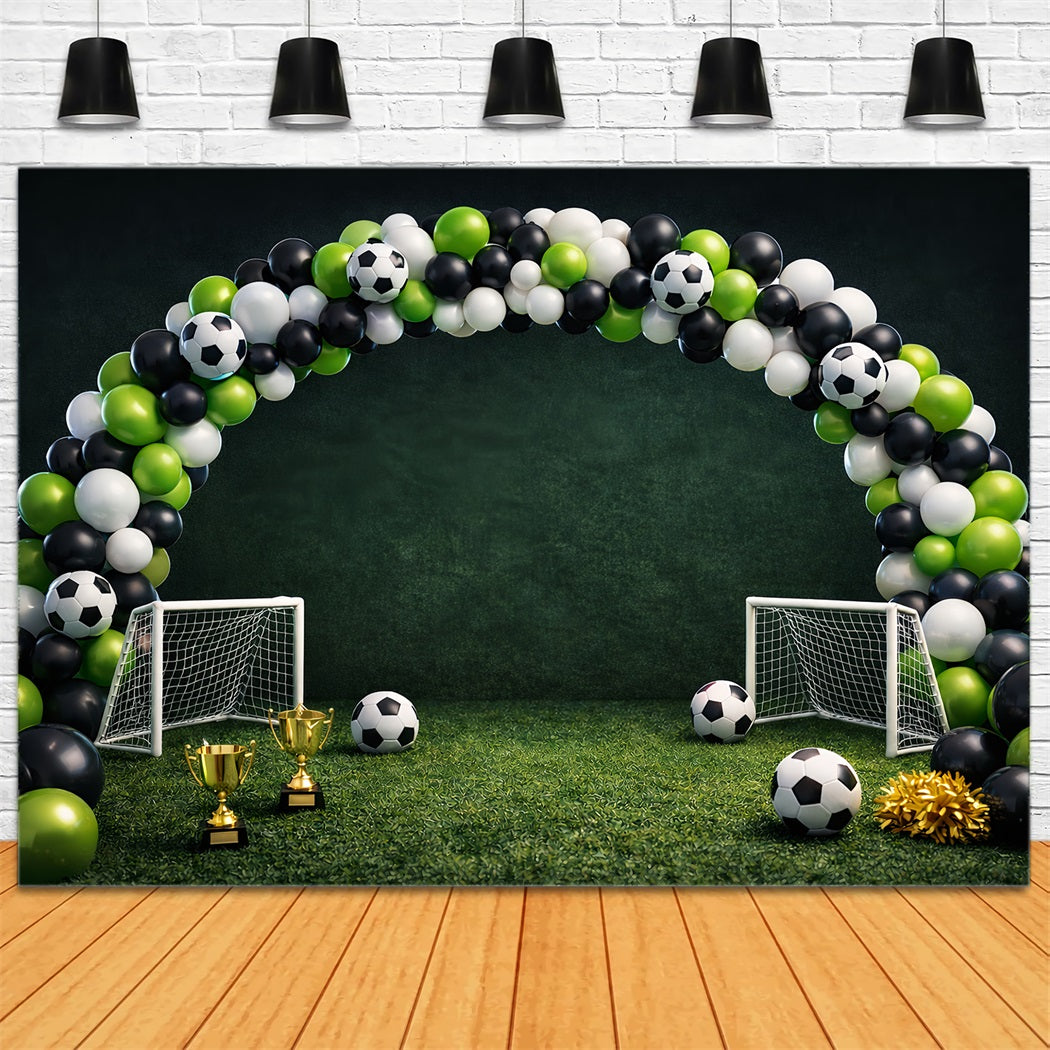 Soccer Field Backdrop Championship Goal Arch Arena Sport Backdrop LXX61-214