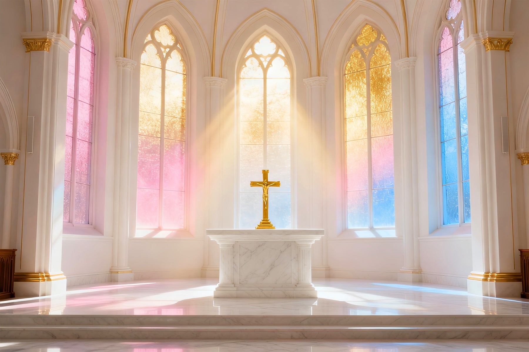 Church Easter Photo Backdrop Ideas Pastel Radiant Church Cross Easter Backdrop 8x8 LXX61-49