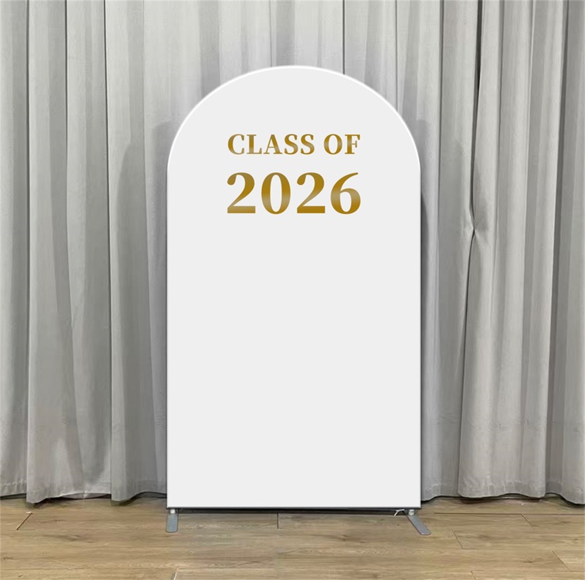 Graduation Backdrop For Photos White Gold Minimalist 2026 Graduation Photography Backdrop LXX64-17