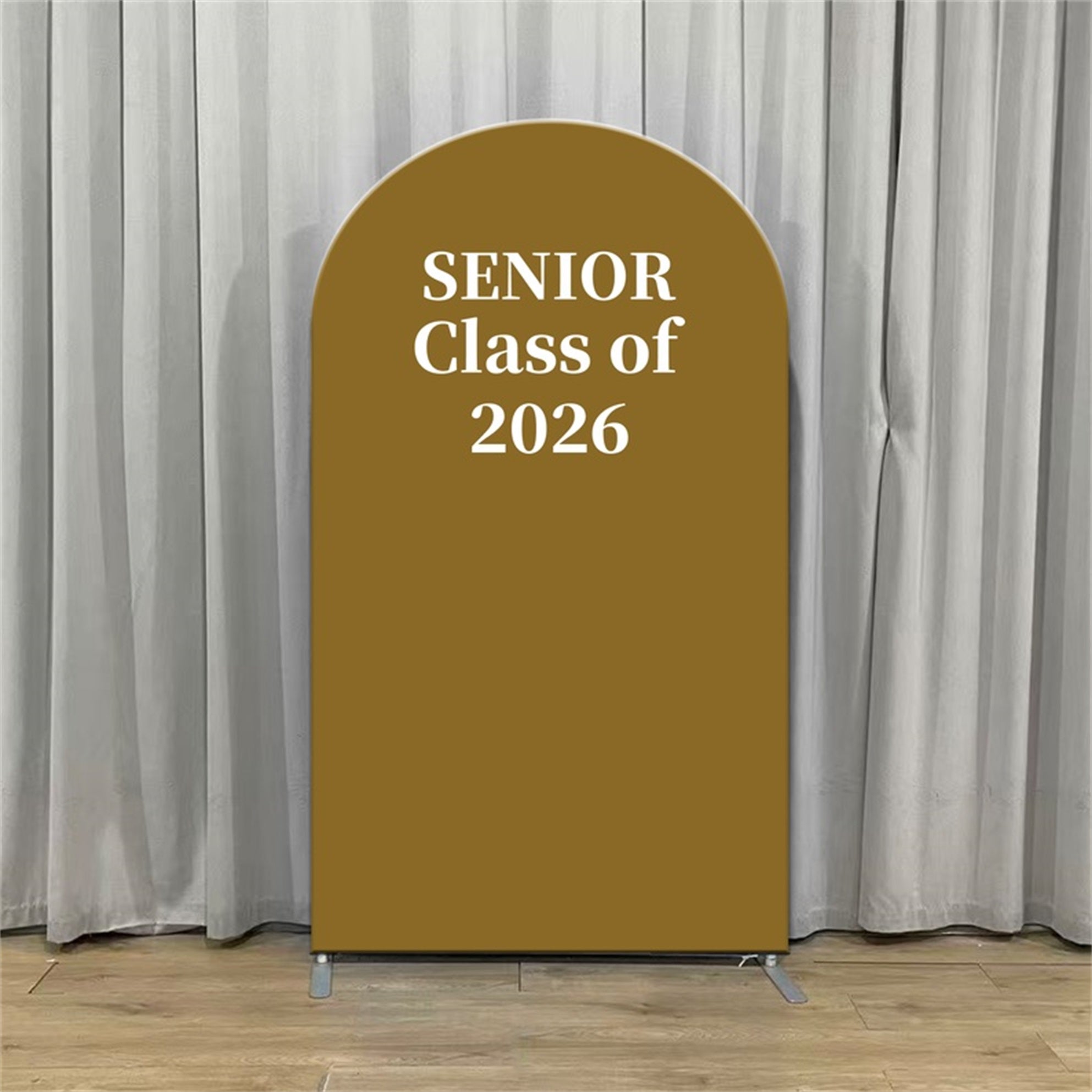 Graduation Backdrop For Stage Tan Bold Senior Typography Graduation Stage Backdrop LXX64-18