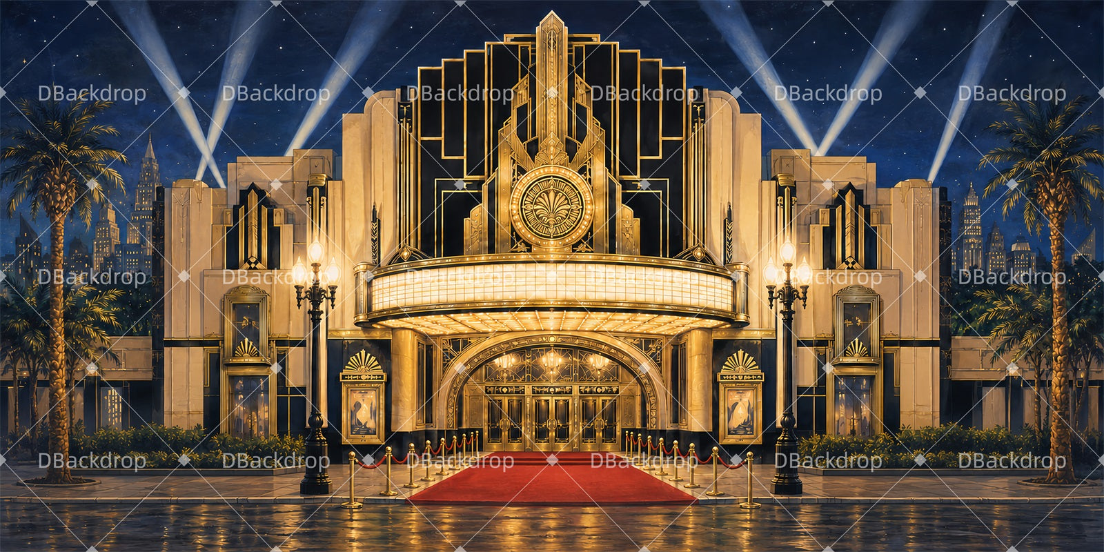 Performance Backdrop Hollywood Theatre Exterior Musical Backdrop LXX65-T101