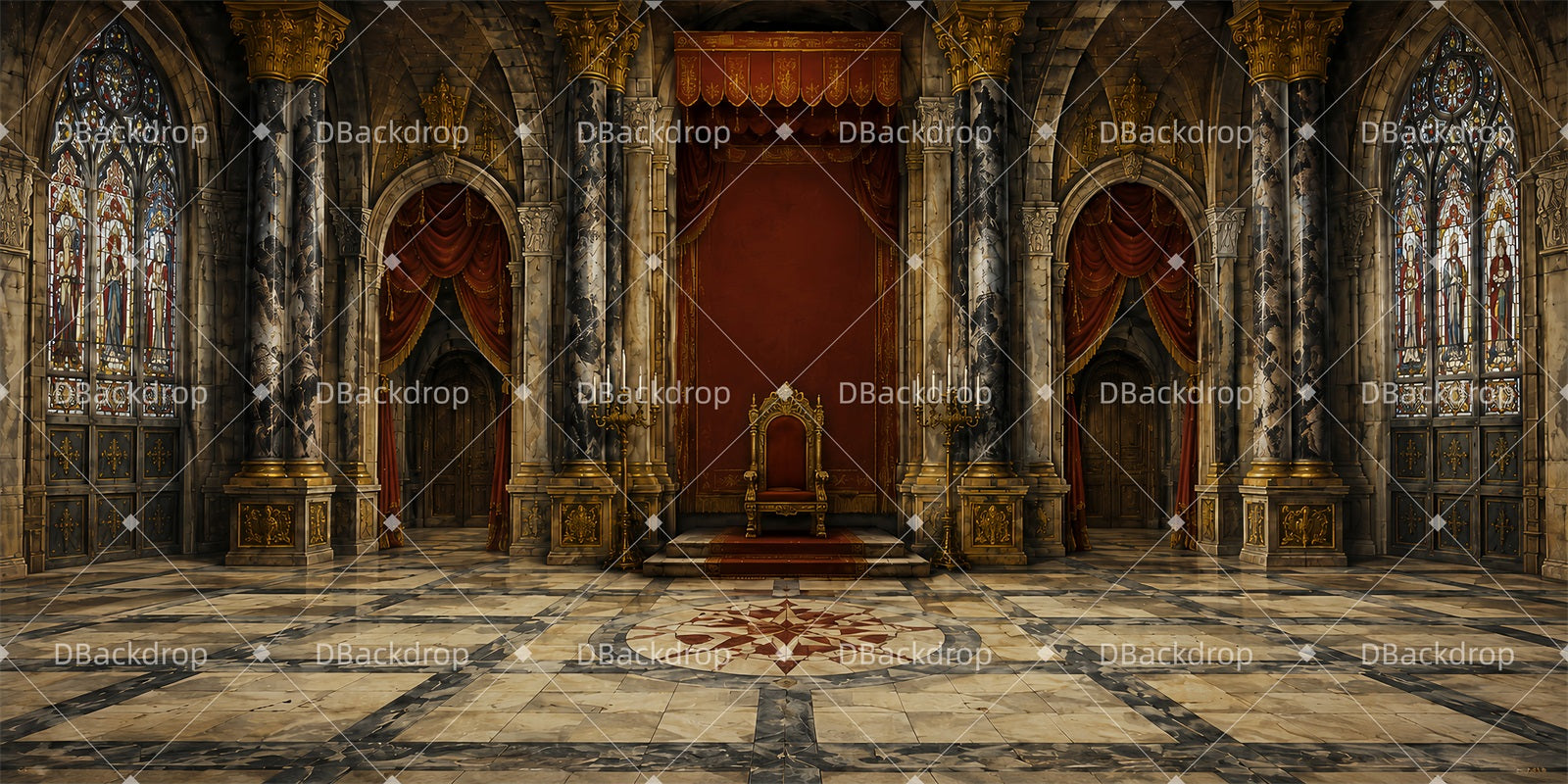 Church Stage Backdrops Royal Court Backdrop For Theater LXX66-T124