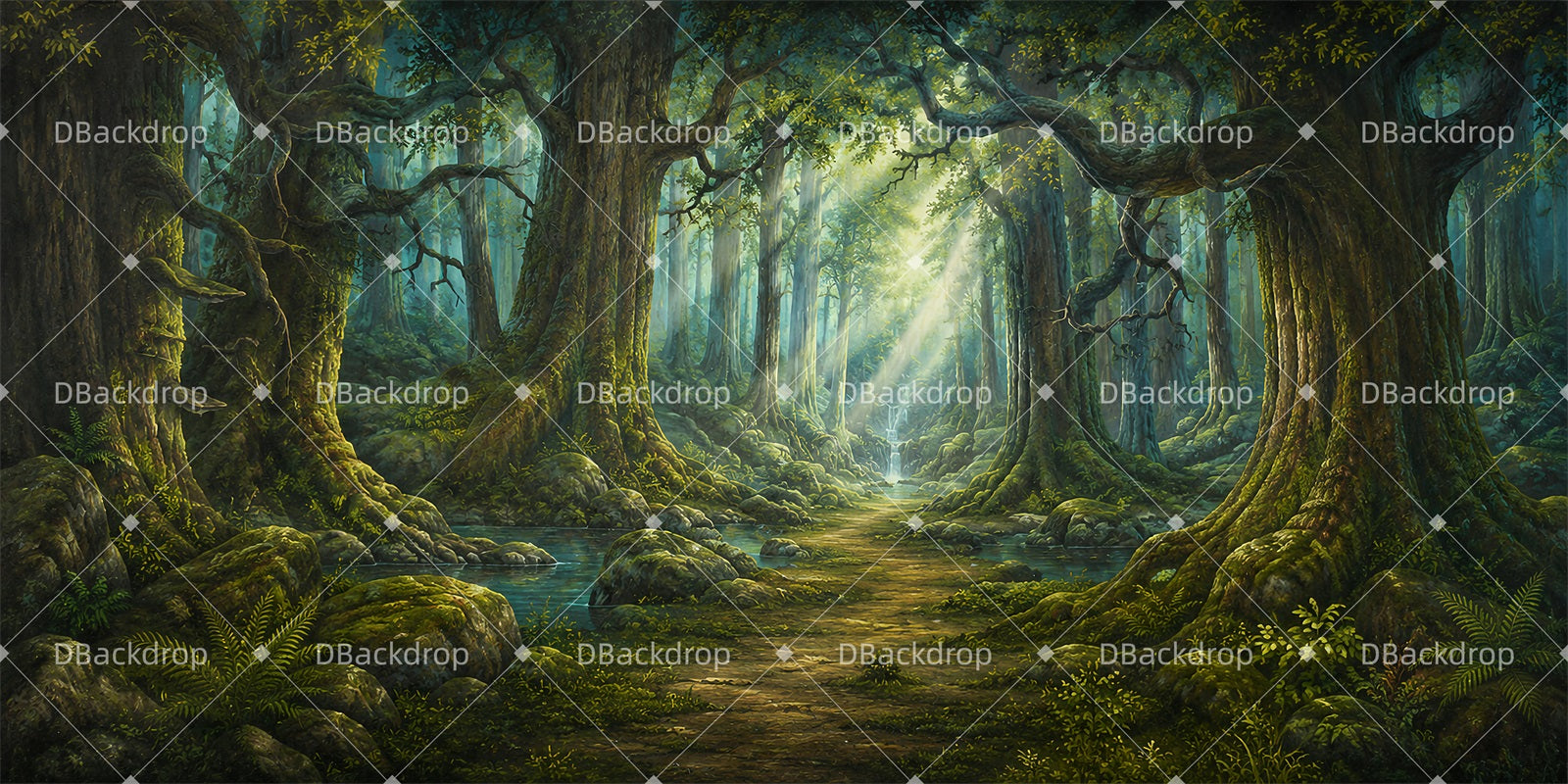Forest Stage Backdrop Enchanted Grove Stage Scenery Backdrops LXX66-T131