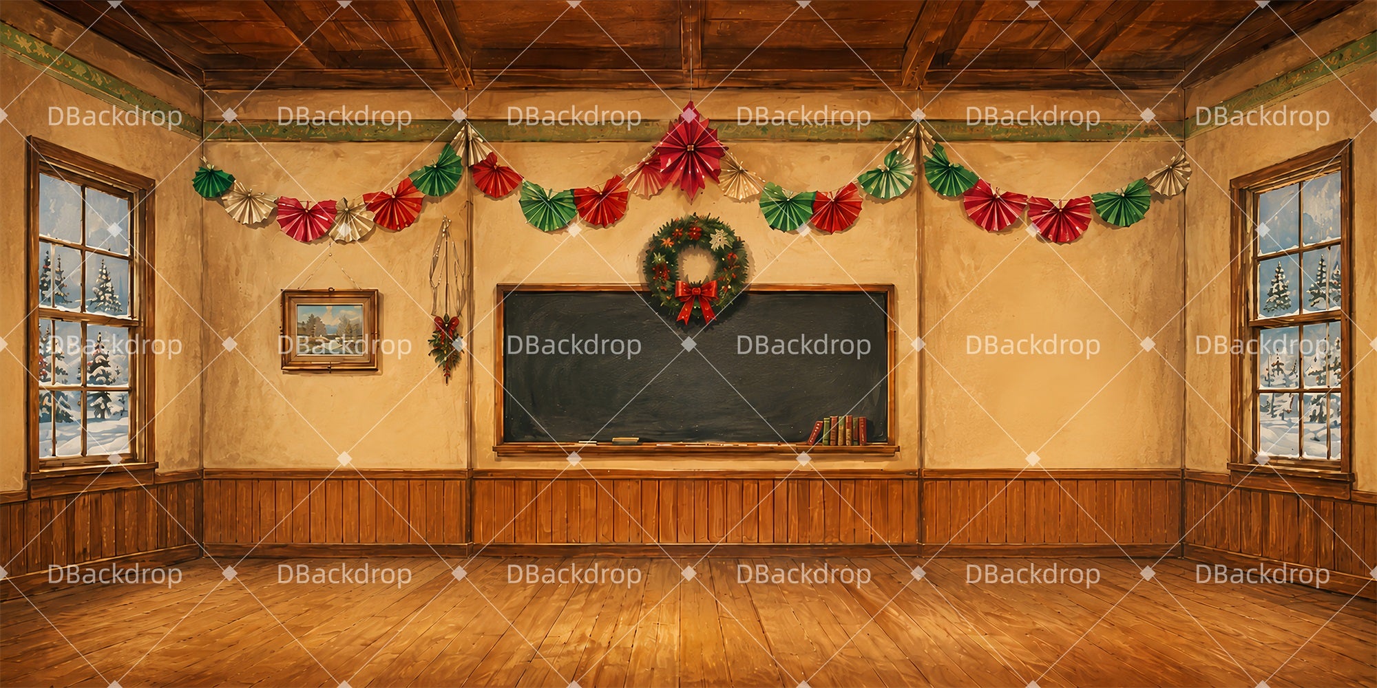 Theater Stage Backdrops Holiday Classroom School Play Backdrops LXX66-T140