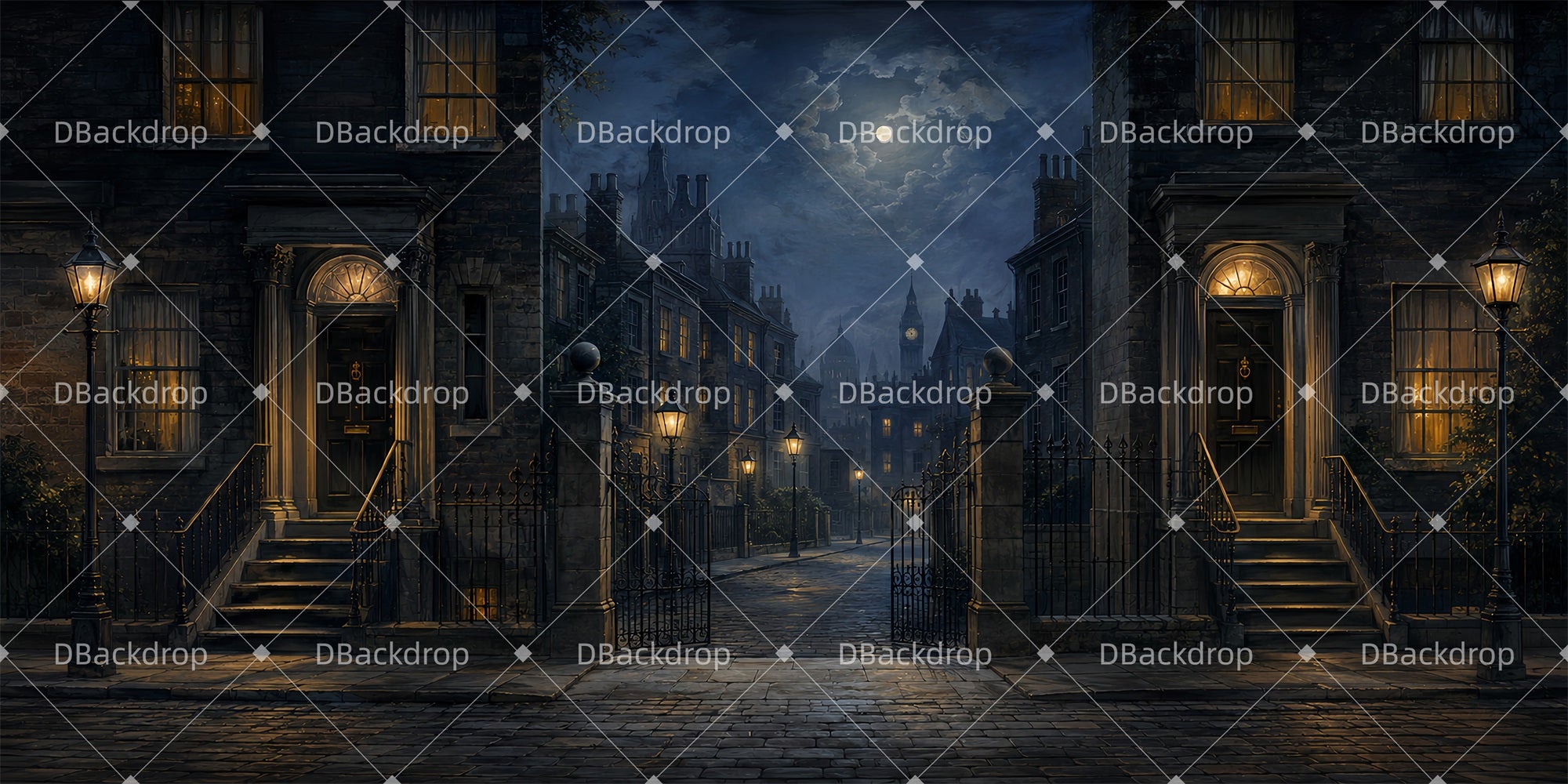 Backdrops For Theater London Night Street Stage Backdrop Ideas LXX66-T57