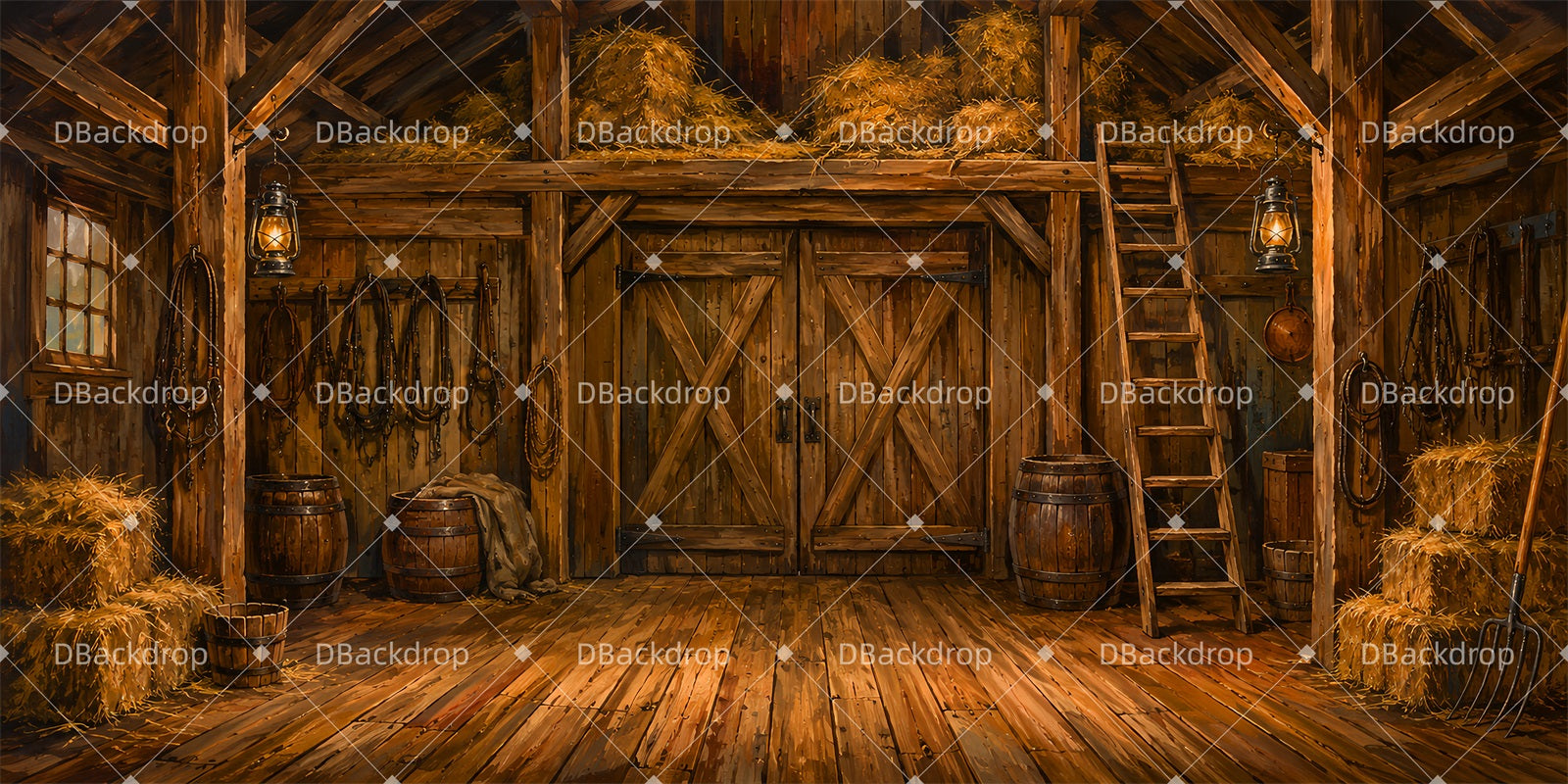 Theater Backdrop Countryside Barn Hideaway Performance Backdrop LXX66-T62