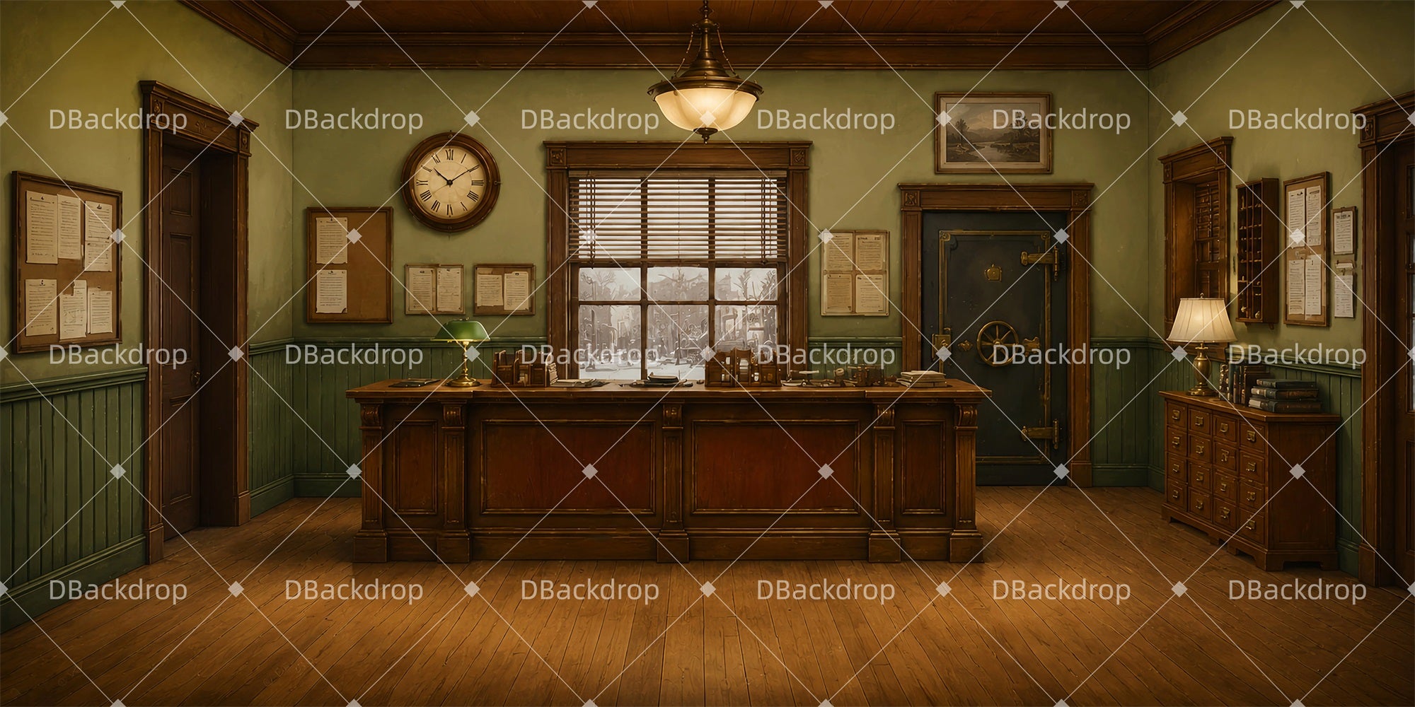 Theater Backdrops Community Loan Office Large Stage Backdrops LXX66-T66