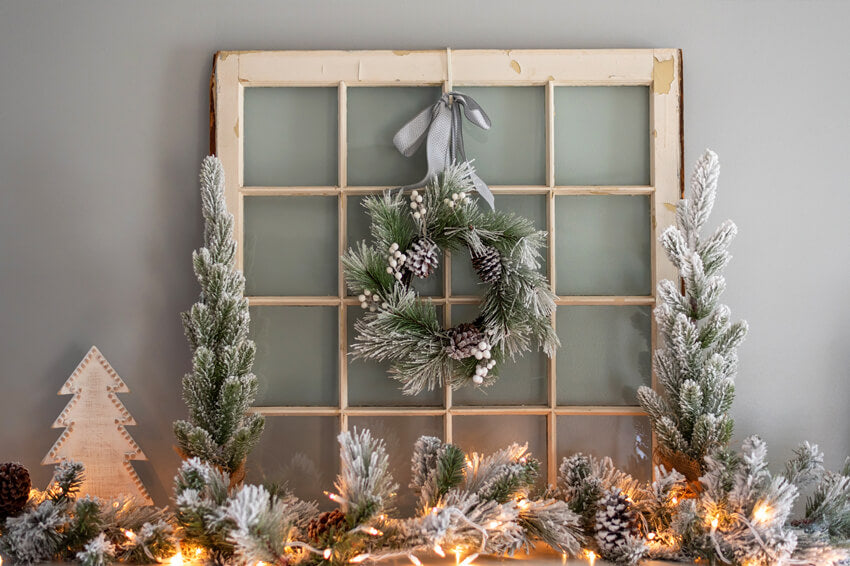 Christmas Garland Decoration Photography Backdrop