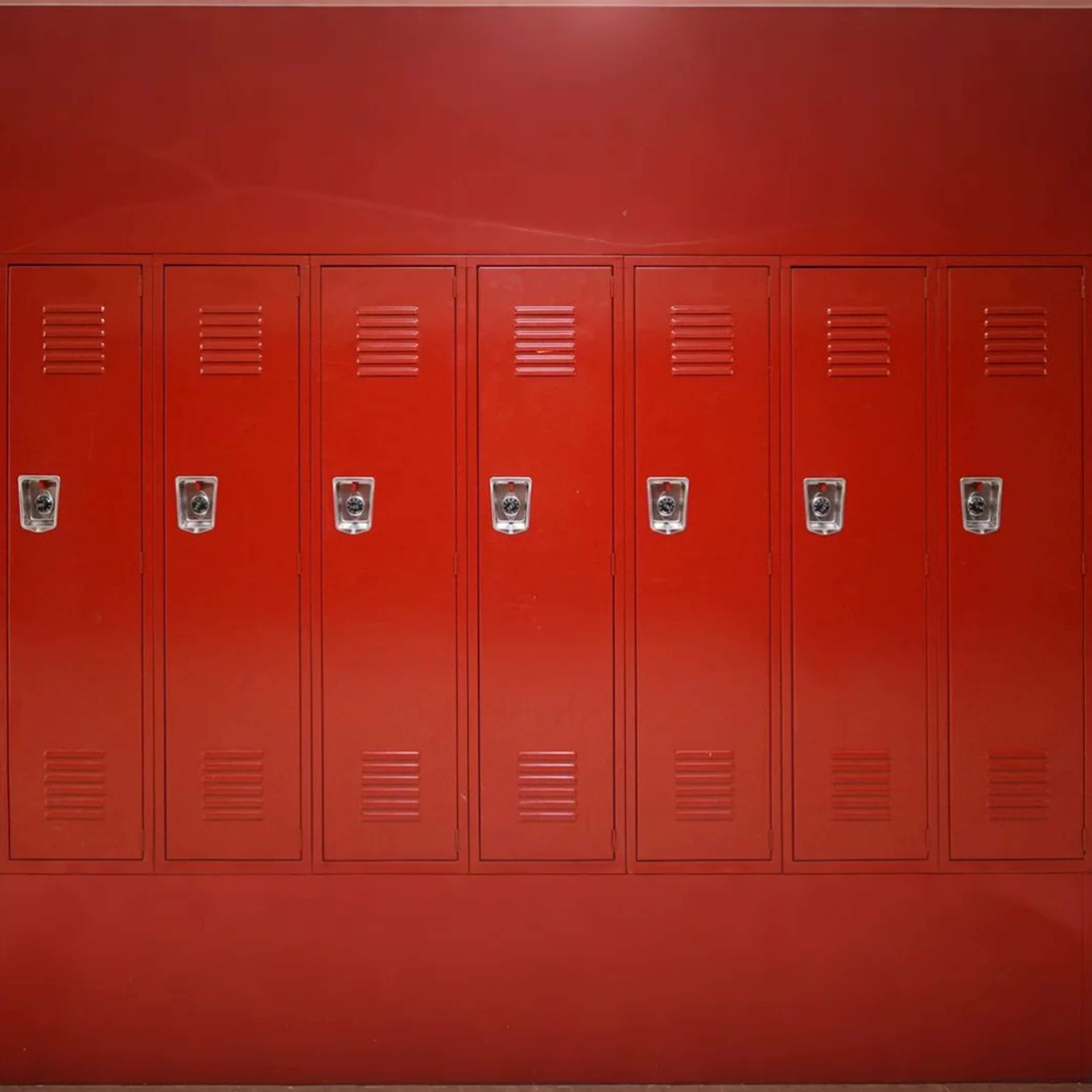 Red High School Locker Photography Backdrop M5-112