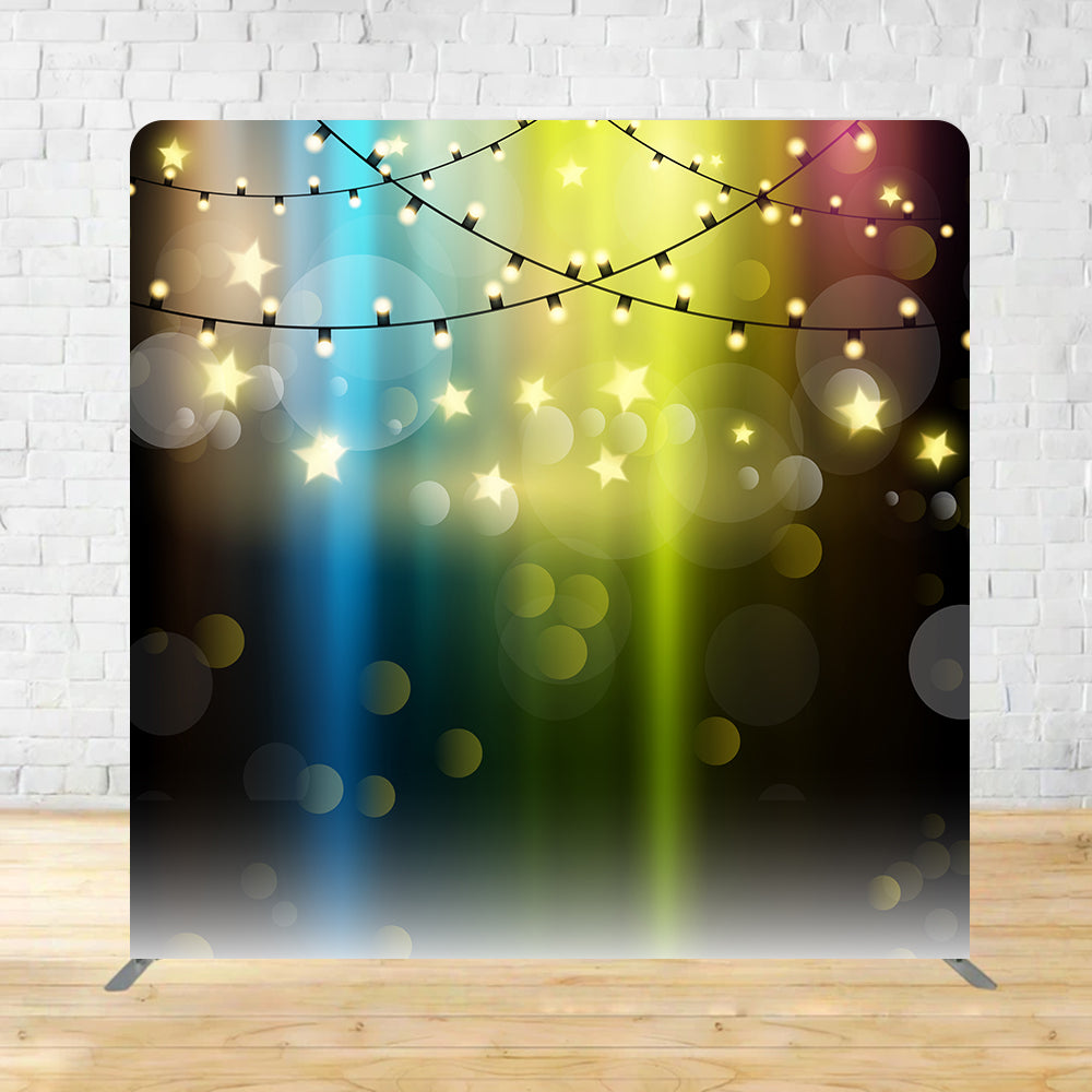 Tension Fabric Backdrop Starry Light Strands Dance Party Backdrop MRR11-22