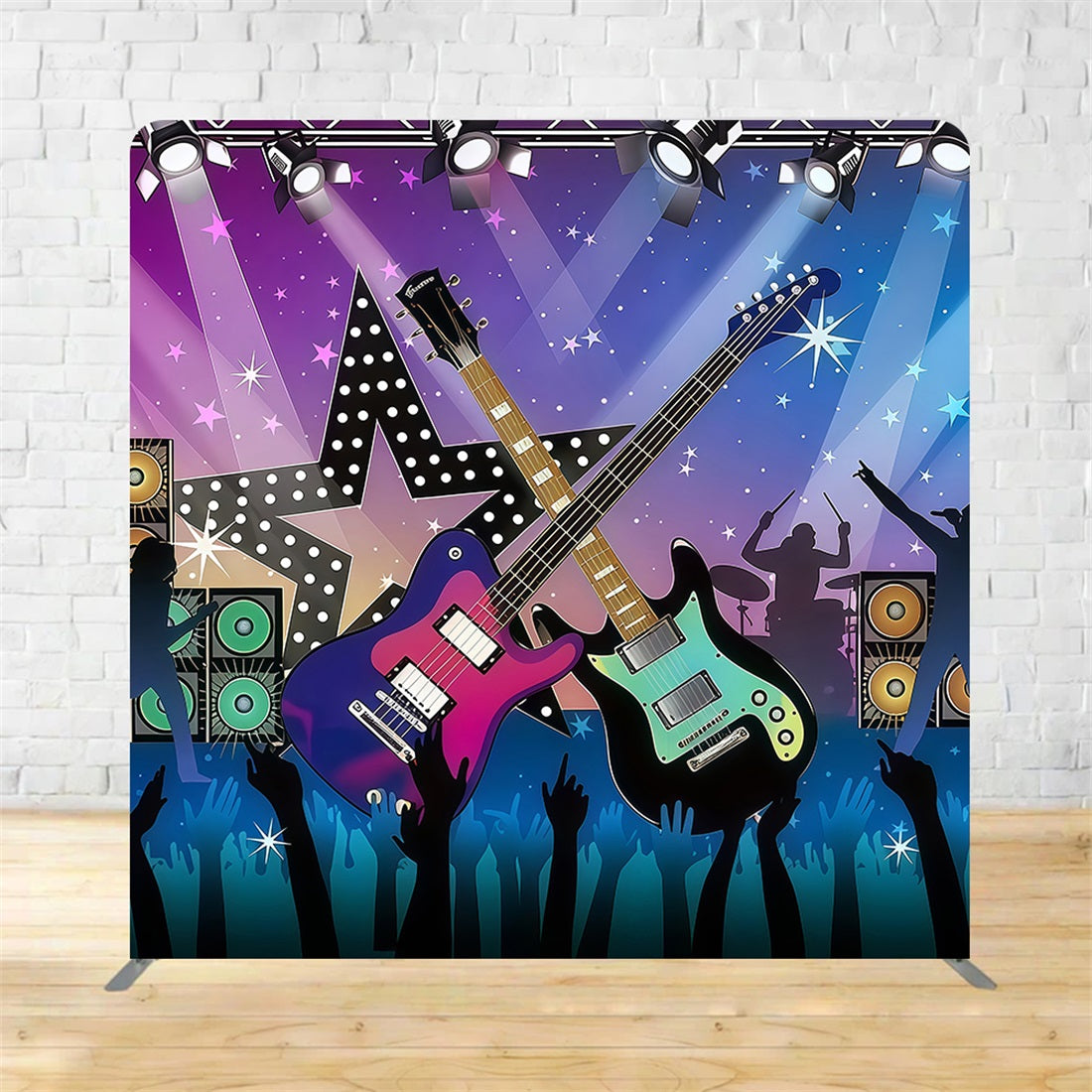 Square Backdrop Cover Rock Concert Stage Dance Party Backdrop MRR11-24