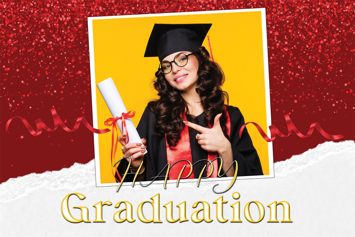 Graduation Backdrop Ideas Sparkle Red Personalized Party Graduation Backdrop MRR3-180