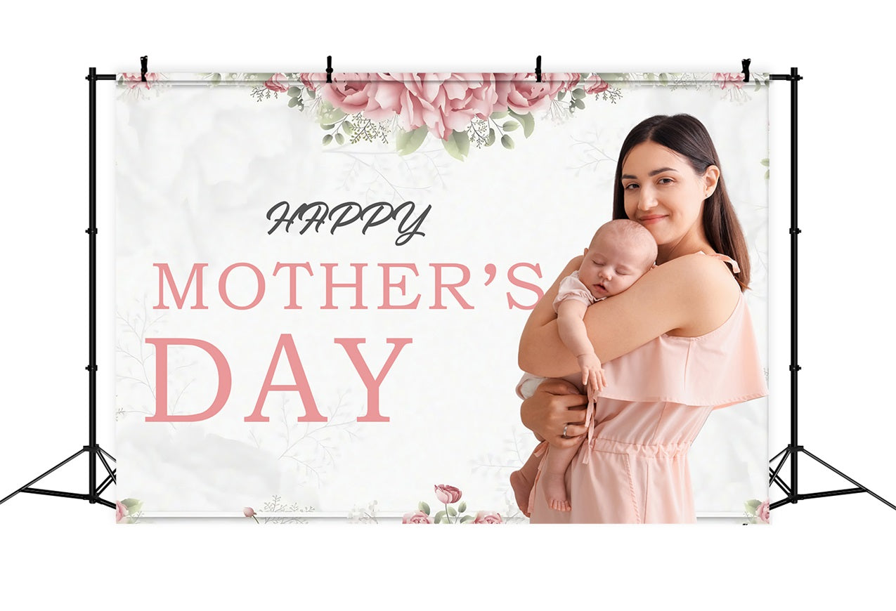 Mothers Day Backdrops Floral Surrounding Love Customized Backdrop MRR3-58