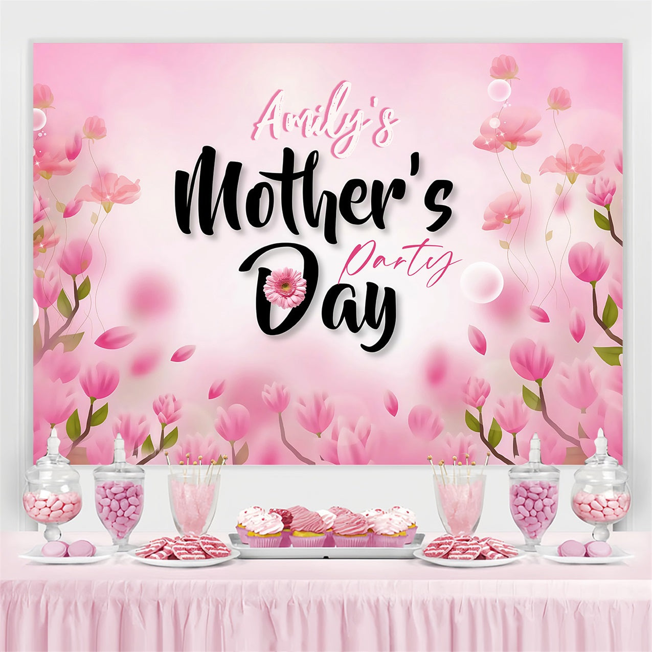 Mother's Day Backdrops Whimsical Tulip Bloom Personalised Backdrop MRR3-64