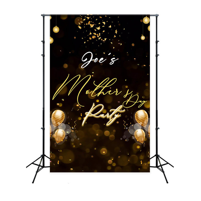Mothers Day Backdrops Gold Balloon Party Customized Backdrop MRR3-80