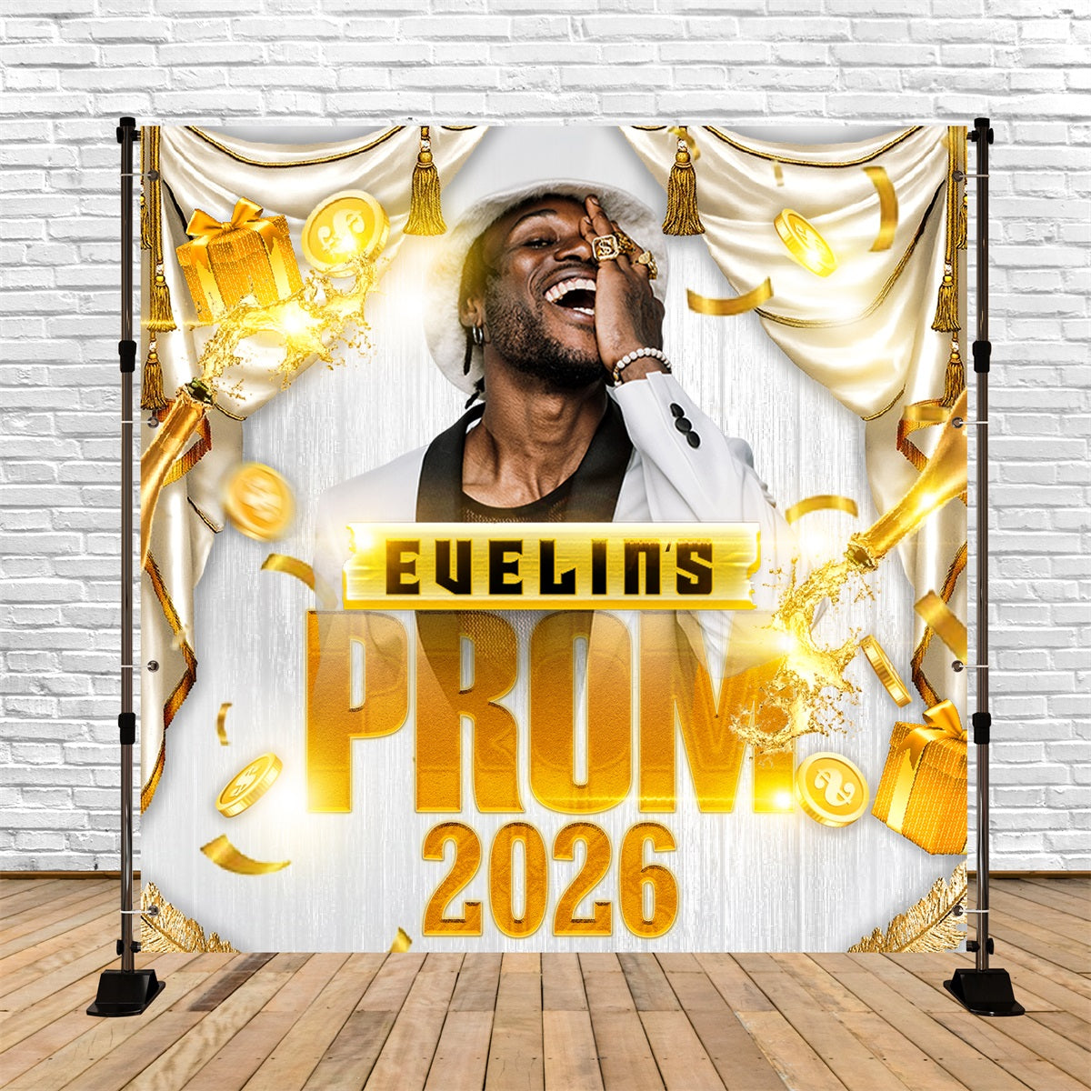 Prom Backdrops Luxury Curtain Personalized Graduation Party Backdrop MRR5-27