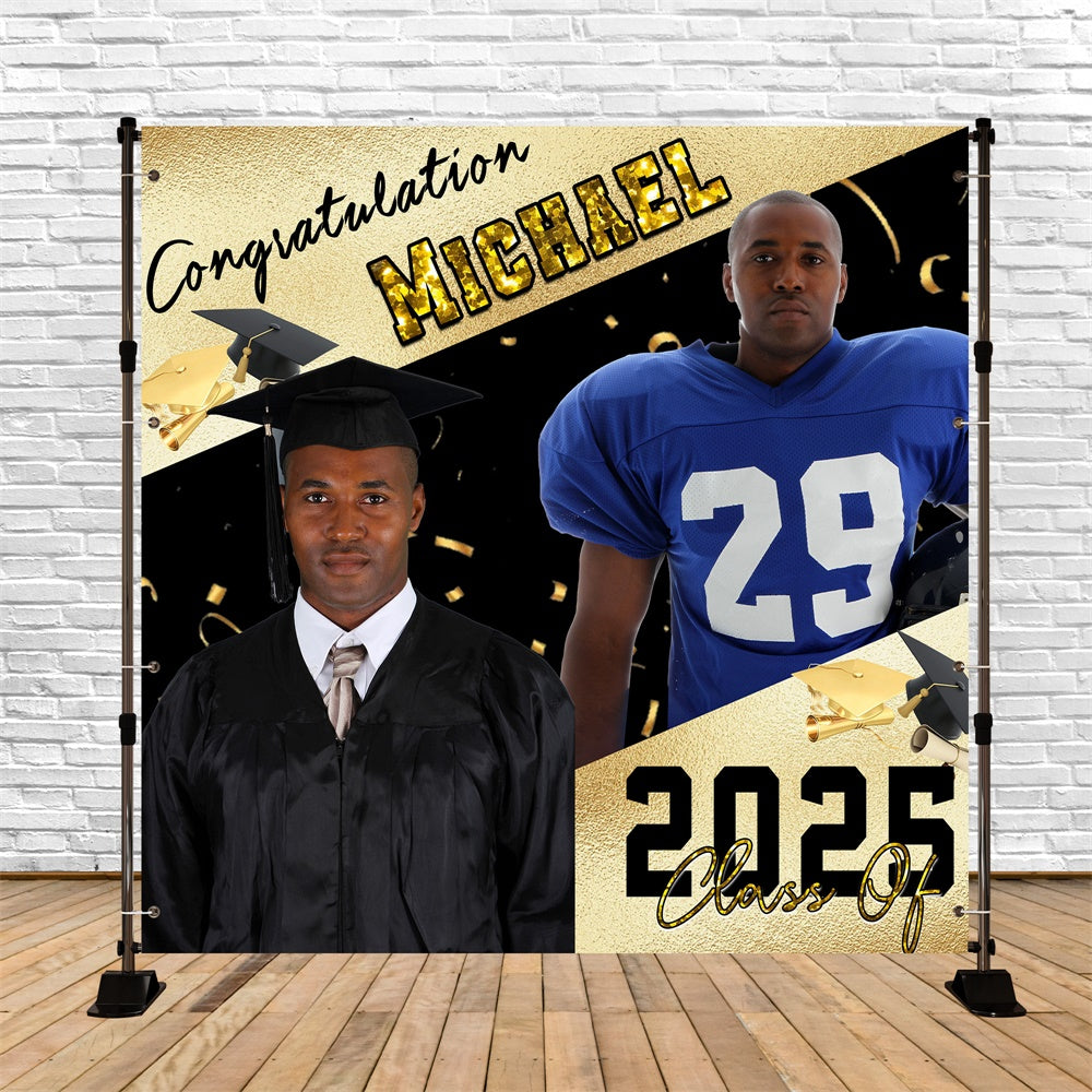 Graduation Backdrops Sports Legacy Customized Party Graduation Backdrop MRR6-6