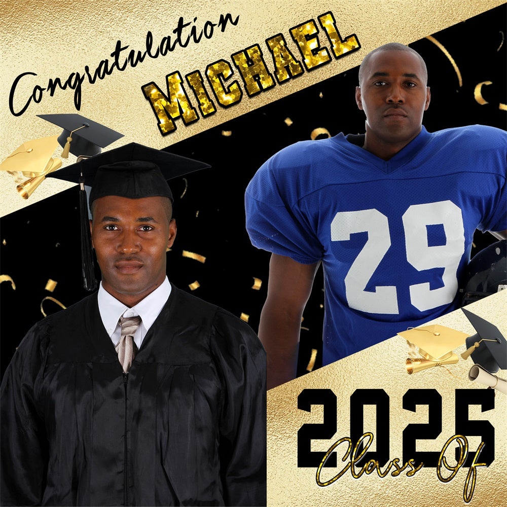 Graduation Backdrops Sports Legacy Customized Party Graduation Backdrop MRR6-6