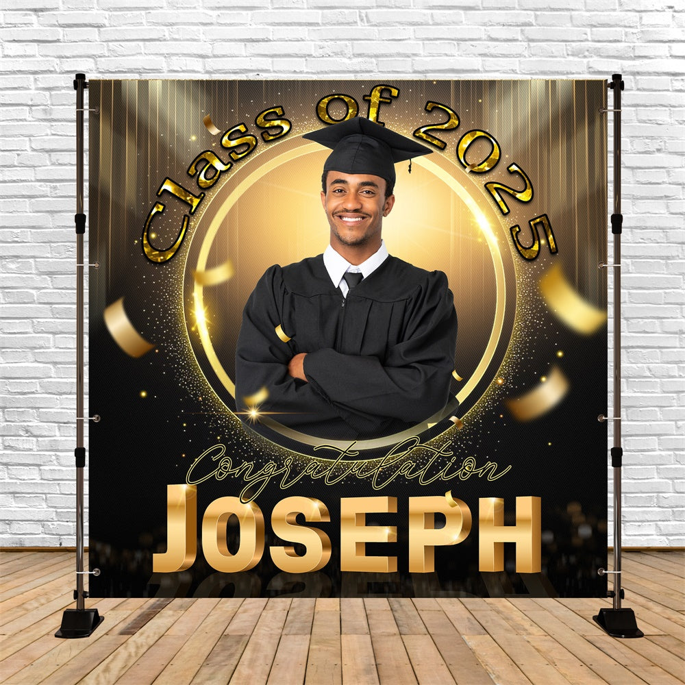 2025 Graduation Backdrop Golden Halo Custom Party Graduation Backdrop MRR6-7