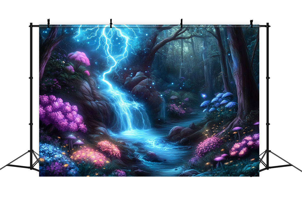 Magical Forest Backdrop Glowing Thunder Cascade Backdrop MRR7-101