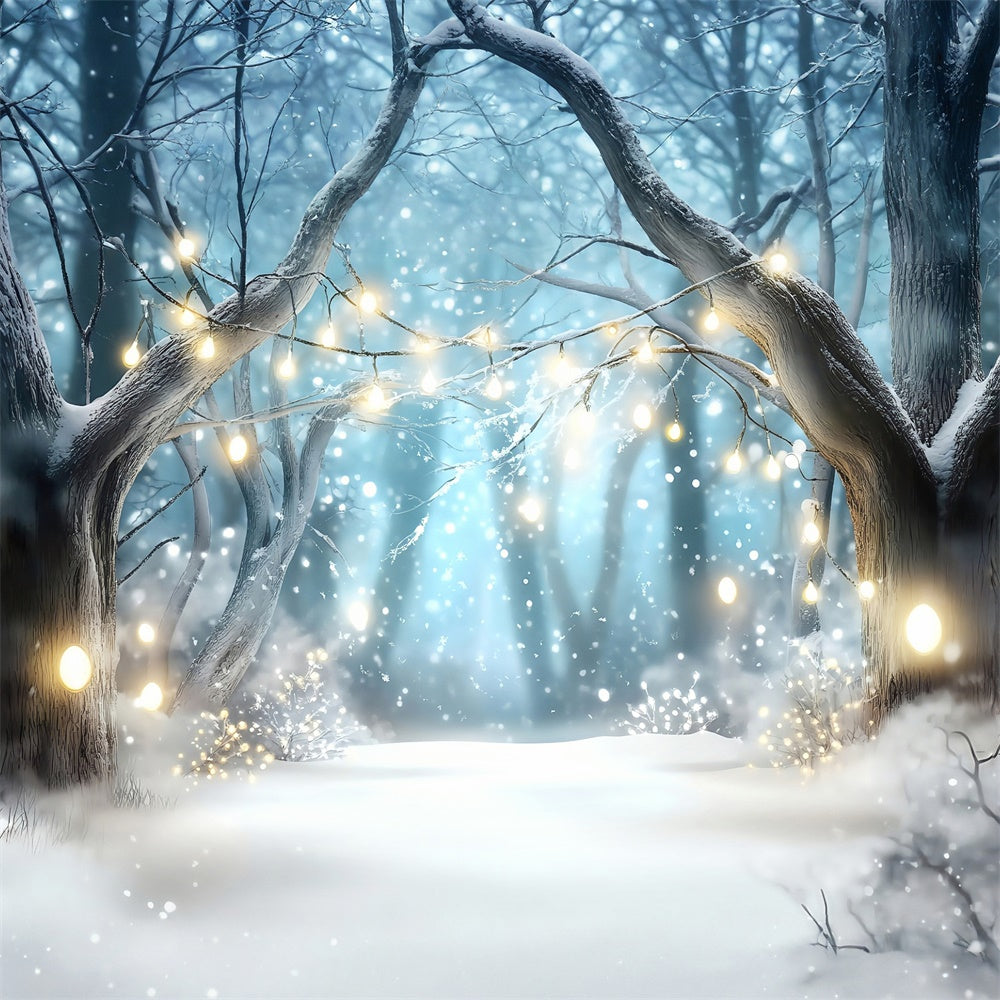 Winter Forest Backdrop Enchanted Snow Glow Backdrop MRR7-108