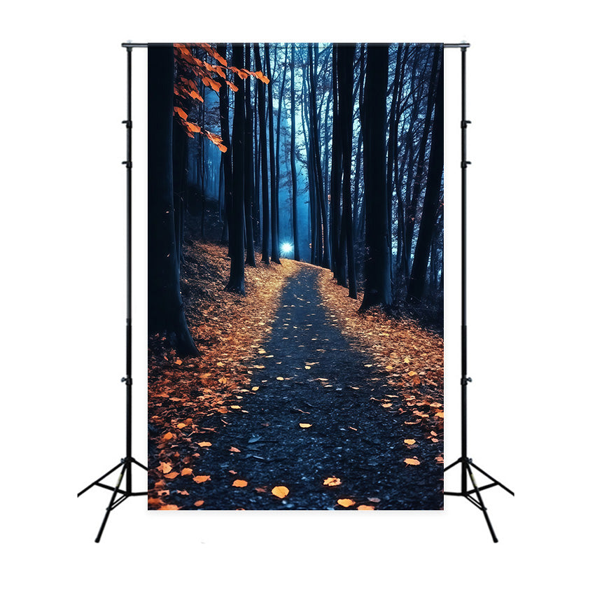 Night Forest Backdrop Golden Leaf Twilight Backdrop MRR7-113