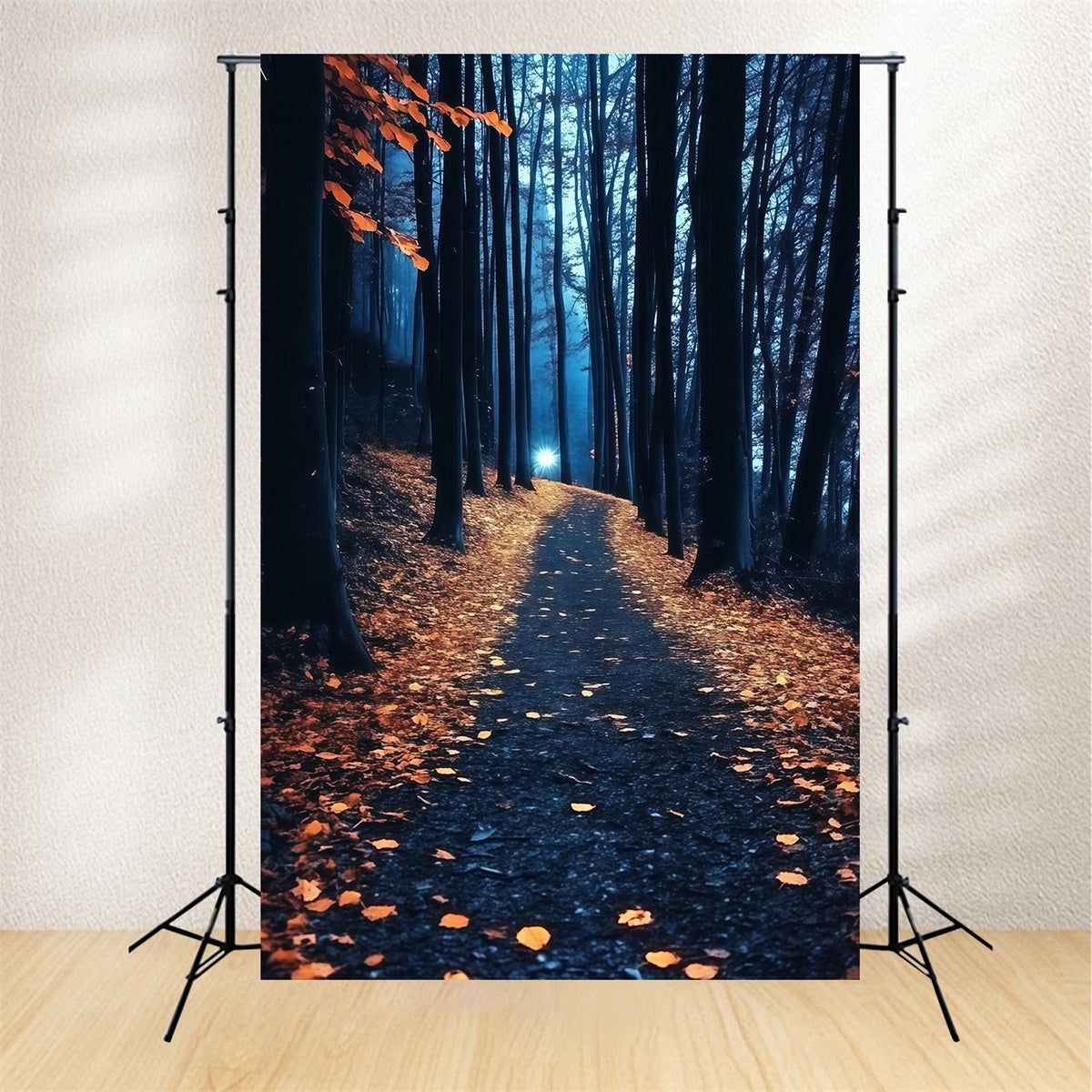 Night Forest Backdrop Golden Leaf Twilight Backdrop MRR7-113