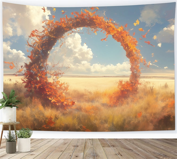 Fall Photoshoot Backdrop Dreamy Meadow Arch Backdrop MRR7-117