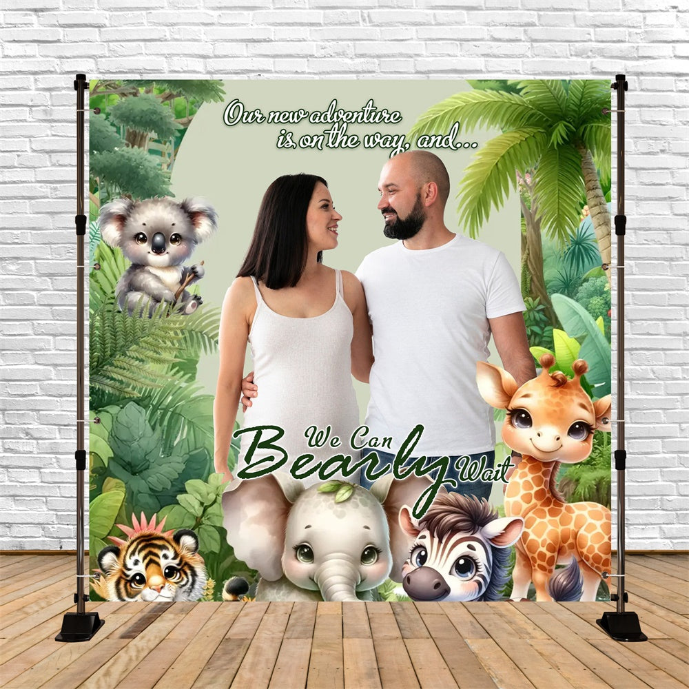 Custom Baby Shower Backdrop Cute Safari Adventure Backdrop MRR7-18