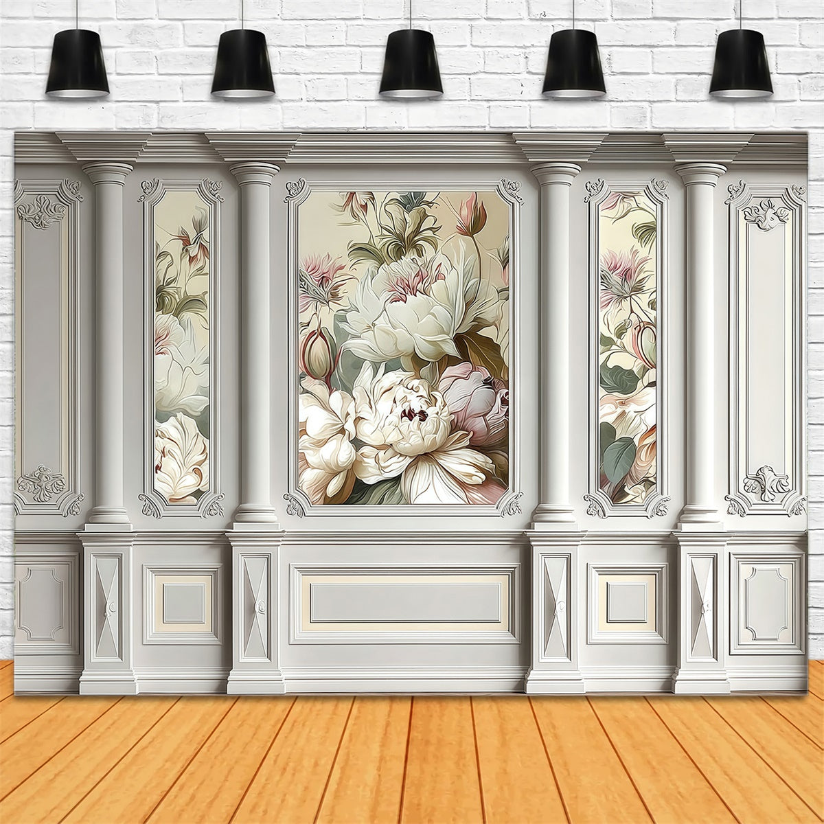 Rococo Backdrop Garden Carved Vintage Wall Backdrop MRR7-216