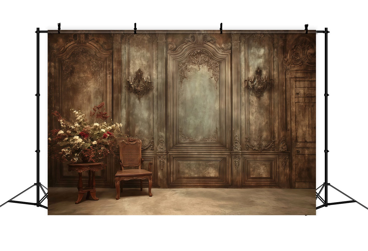 Retro Photo Backdrop Sepia Elegance Vintage Backdrops MRR7-230