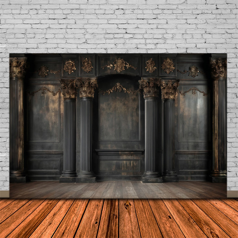 Vintage Backdrops Gothic Luxe Pillar Room Backdrop MRR7-232