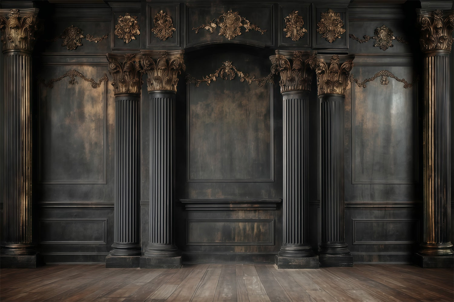 Vintage Backdrops Gothic Luxe Pillar Room Backdrop MRR7-232