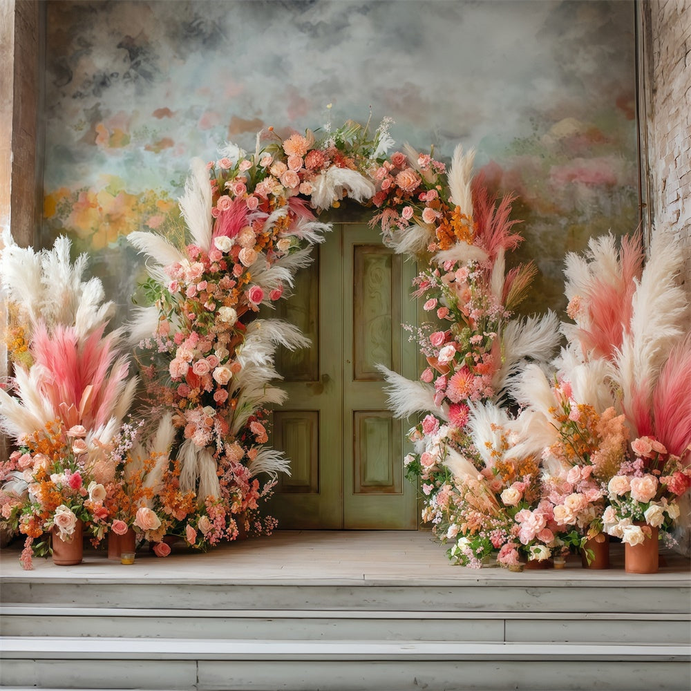Bohemian Style Backdrop Vintage Rose Portal Backdrop MRR7-245