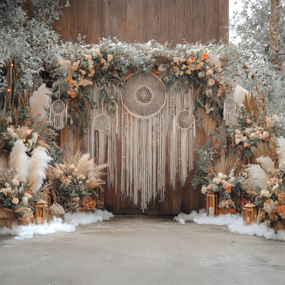 Boho Backdrops Floral Boho Dreamcatcher Backdrop MRR7-258