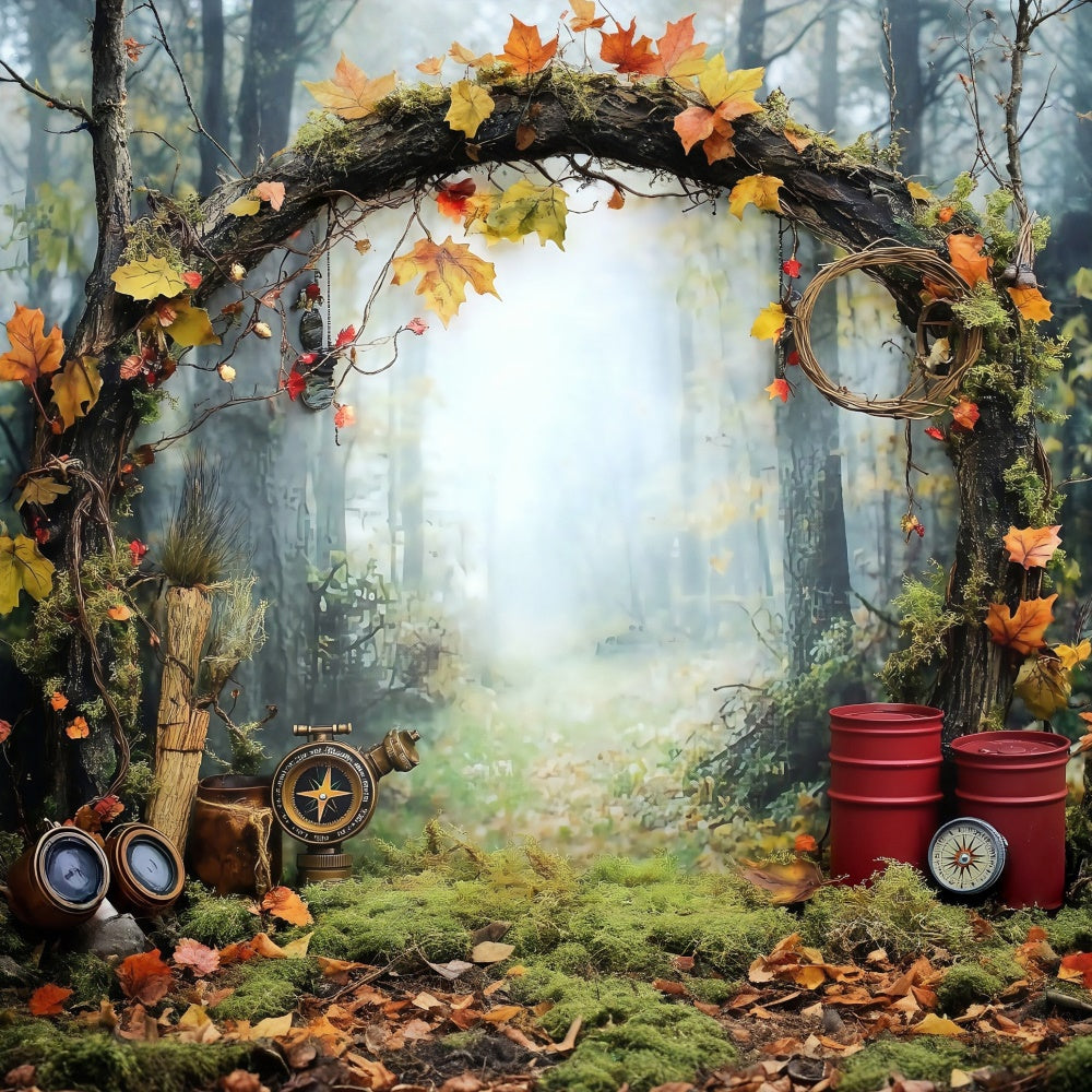 Forest Photo Backdrop Rustic Autumn Path Backdrop MRR7-95