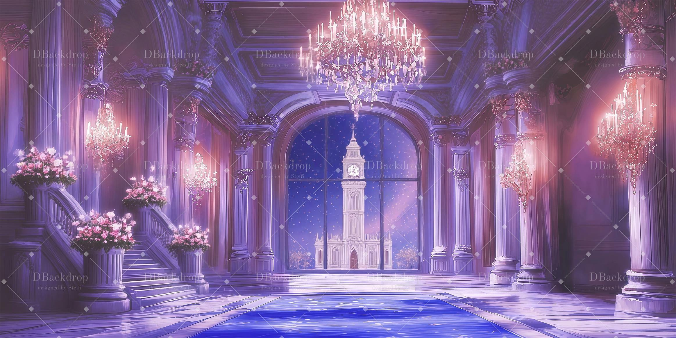 Large Stage Backdrops Midnight Chimes Backdrops for Theater CSH59-T40