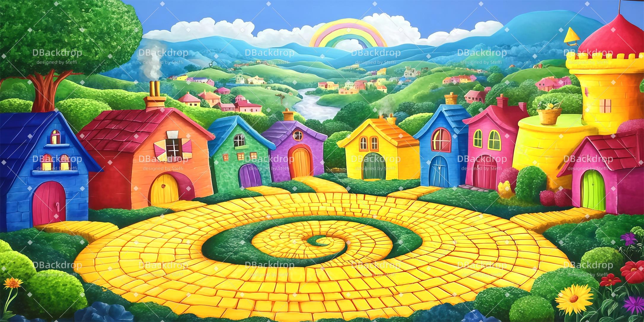Stage Backdrop Ideas Munchkinland Backdrops for Theater CSH59-T94