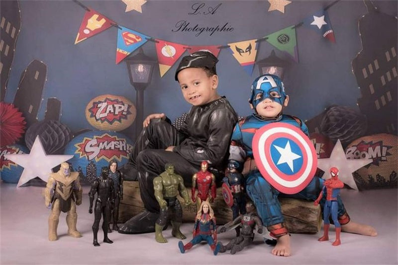 City Night Lights Backdrop for Children Photography NB-449