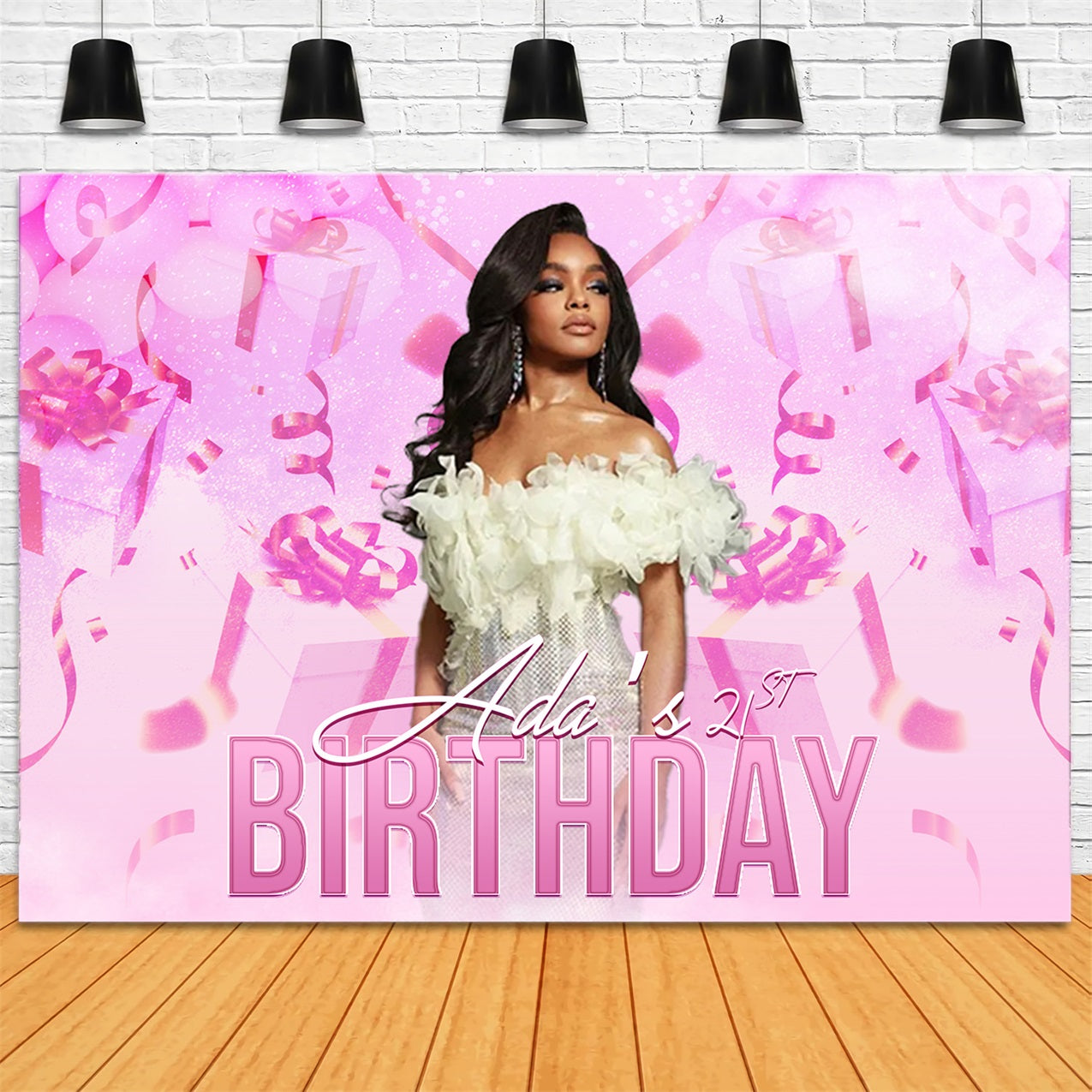 Personalised Birthday Backdrop Sweet 21st Celebration Backdrop RR1-92