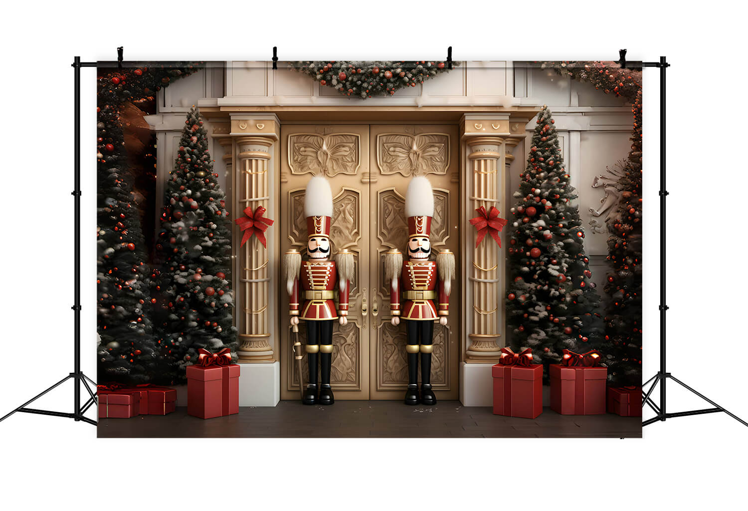 Christmas Nutcracker Doll Photography Backdrop RR6-53