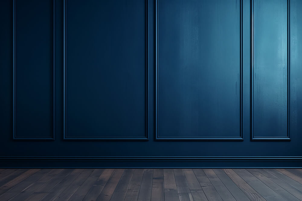 Vintage Blue Retro Wall Wood Floor Backdrop RR6-81
