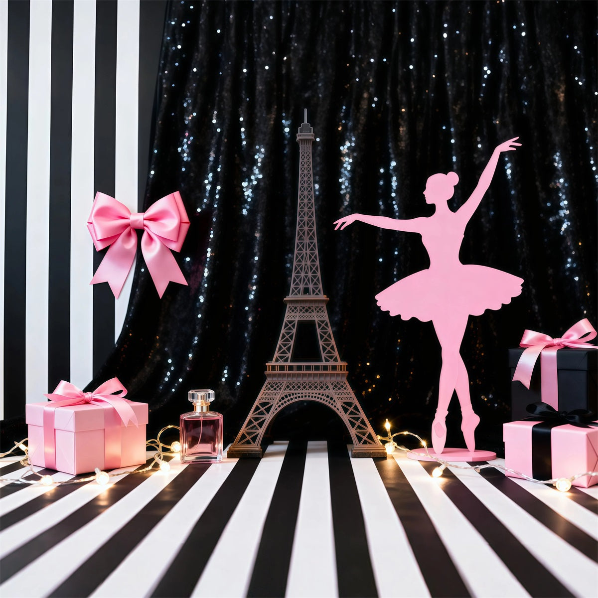 Eiffel Tower Paris Backdrop Chic Ballet Gift Showcase Paris Photo Booth Backdrop RR61-52