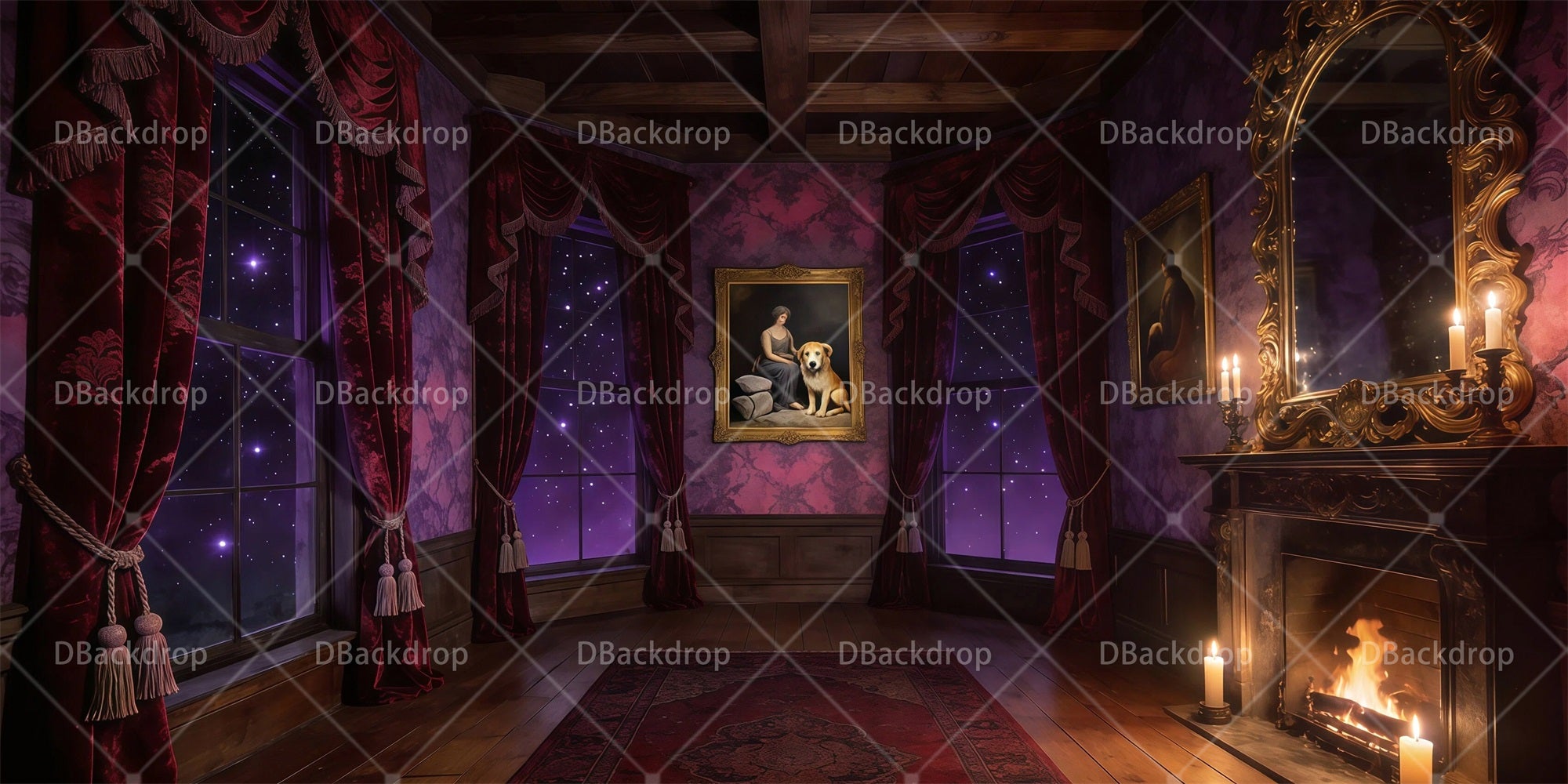 Stage Backdrop Ideas Spooky Living Room Theater Backdrop RR65-T119