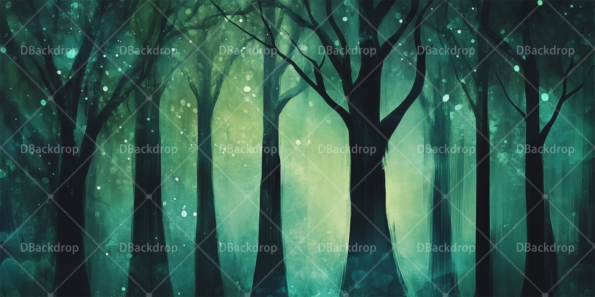 Forest Stage Backdrop Haunted Woods Backdrop For Theater Play RR66-T110