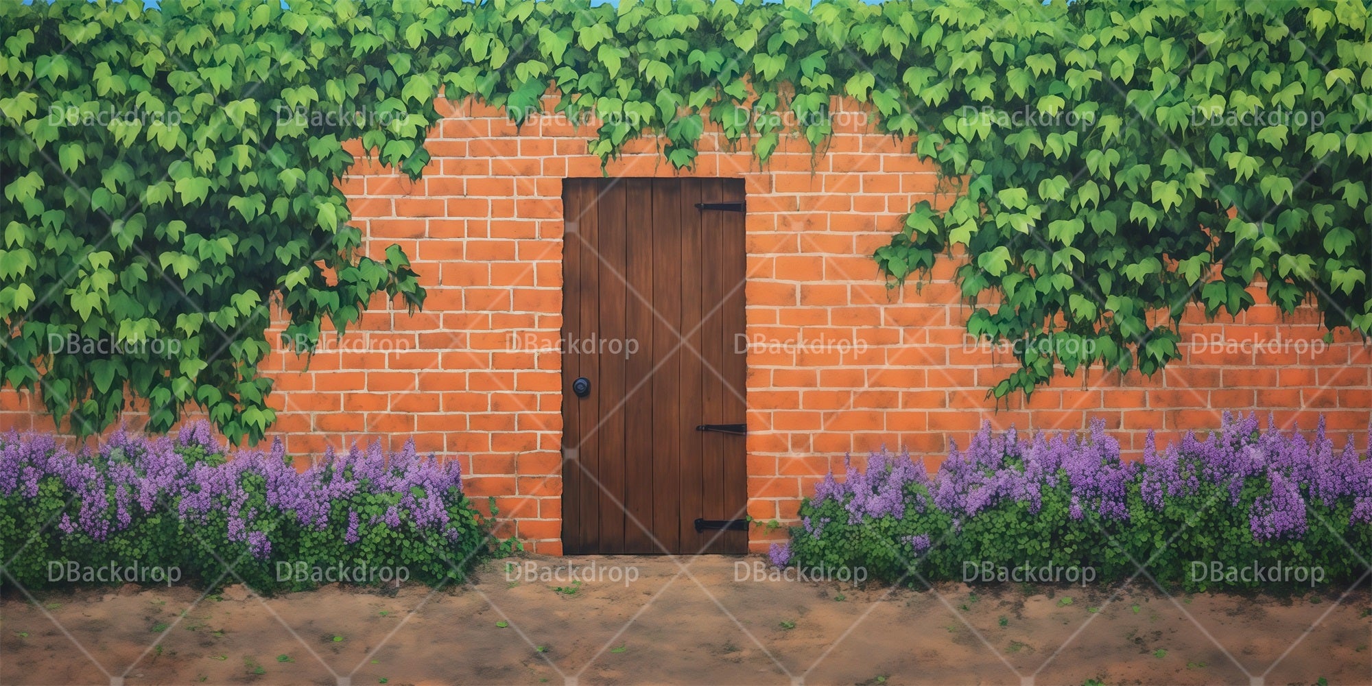 Large Stage Backdrops Secret Garden Exterior Theater Backdrop RR66-T16